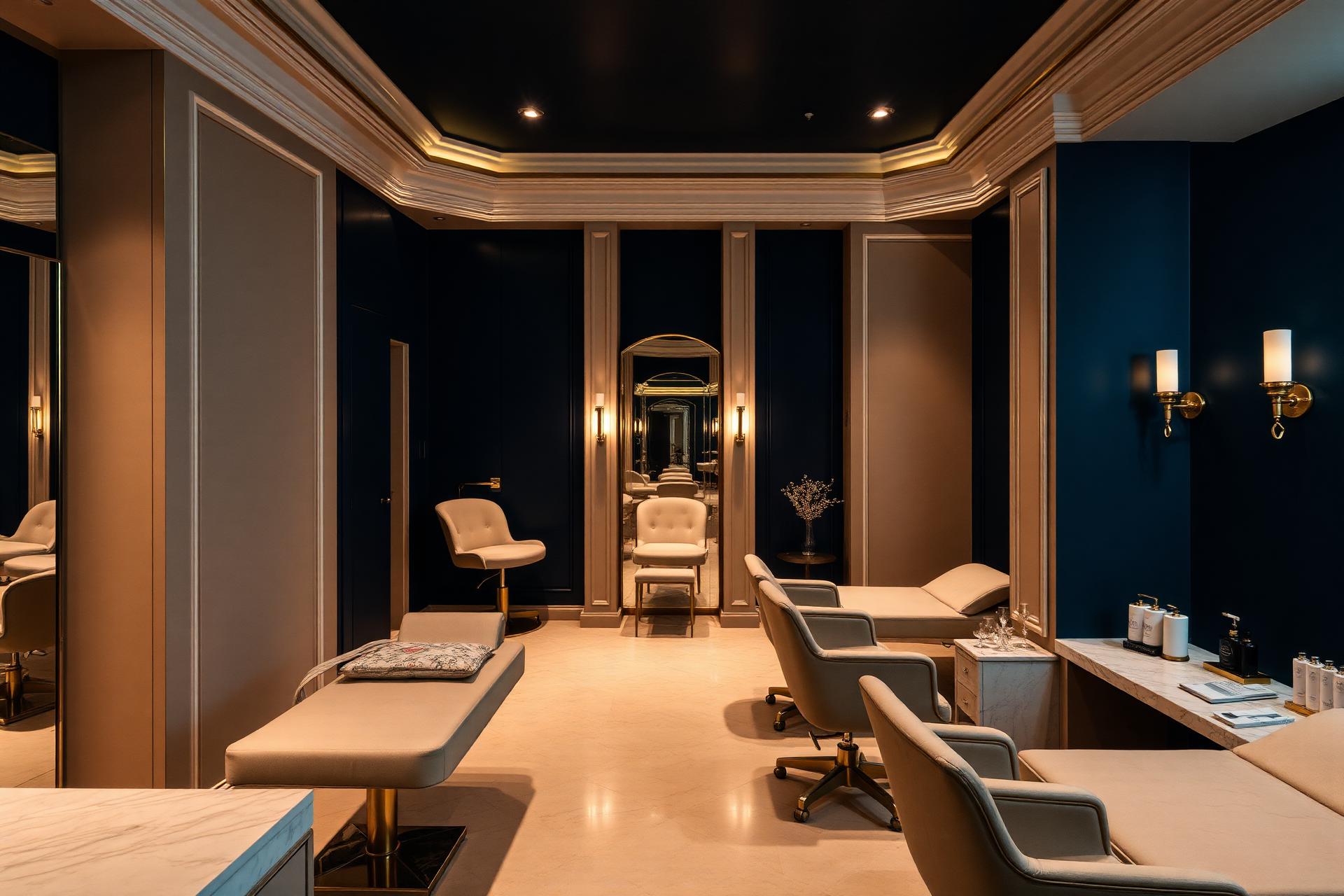Intérieur de l'institut Zima Beauty à Saint-Ouen